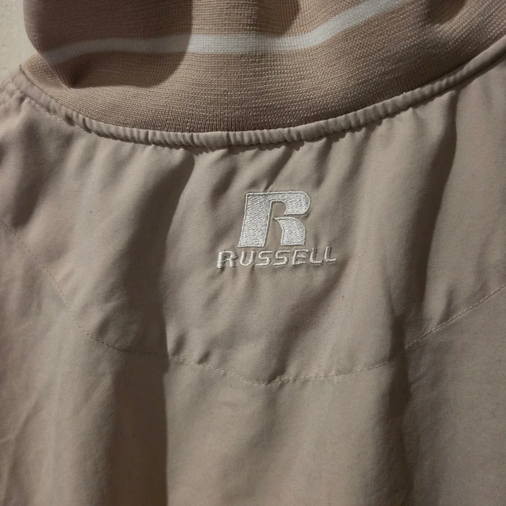 Russell Athletic Mens Tan Alabama All Stars Quarter Zip Windbreaker Pullover L